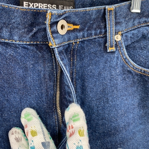 Express Jeans Women's 9/10 R High Rise Boot Cut Blue Denim 100% Cotton 5 Pocket - Picture 8 of 13